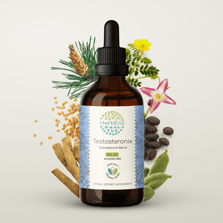 HerbEra Testosteronix Extract, Dietary Supplement Herbal Formula, Made from Ashwagandha, Tribulus Fruit, Saw Palmetto Berry, Cardamom Pods, Barrenwort, Fenugreek. Pine Pollen 4 oz