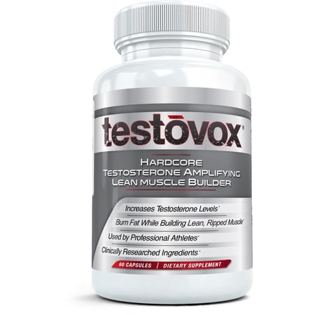Testovox Testosterone Booster & Muscle Builder Supplement | Enhance Libido & Strength, 60 Capsules