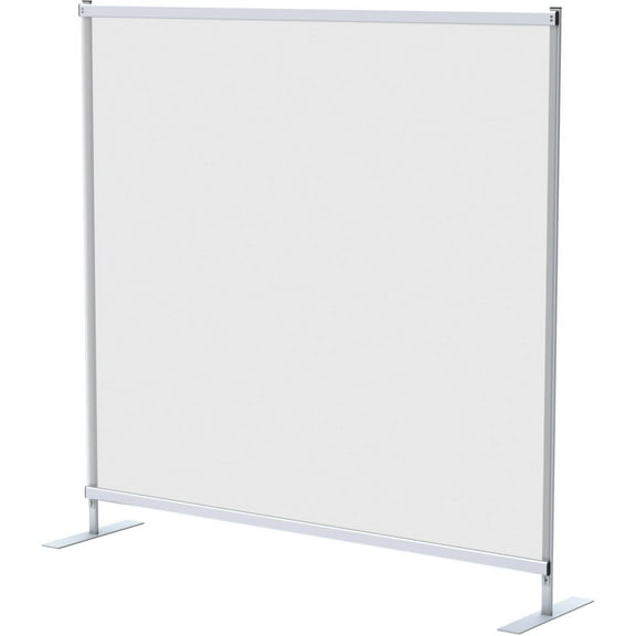 Testrite Instrument 989061 Global Industrial Free Standing Portable Clear Divider Safety Partition - 6 x 6 ft.