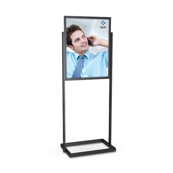 Testrite Visual Products LF328-B Poster SignHolders Poster Signholder- Silver