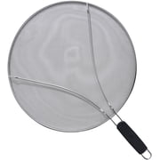 Tesyar 15 Inch Stainless Steel Splatter Screen, Fine Mesh Oil Splash Guard with Heat Resistant Handle