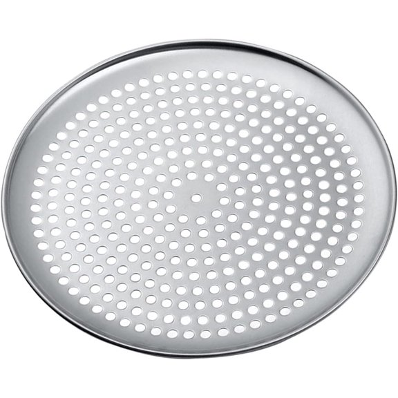 Tesyar 16 Inch Perforated Aluminum Pizza Pan, Round Vented Pizza Tray for Crispy Crust Baking, Oven Safe Metal Pizza Mesh Plate
