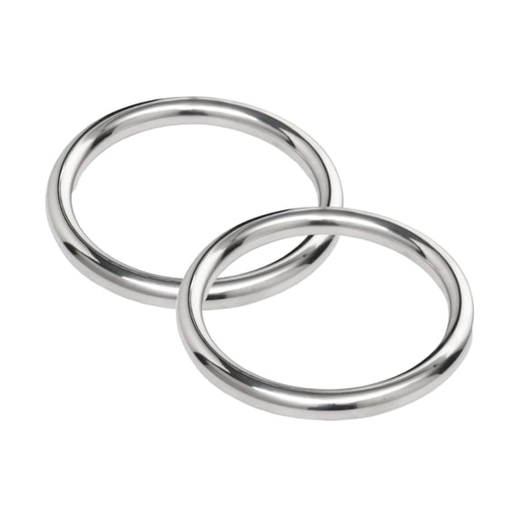 Tesyar 2 Pack 3 Inch 304 Stainless Steel O-Rings, Seamless Welded Heavy Duty Metal Rings for Lifting Fishing Hammock DIY Crafts
