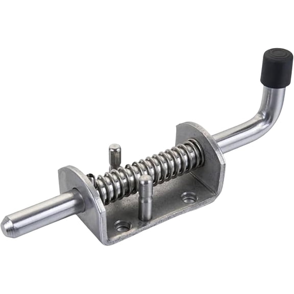Tesyar 304 Stainless Steel Spring Loaded Barrel Bolt Latch, Heavy Duty Security Pin Lock for Gate, Trailer, Shed & Garage Doors