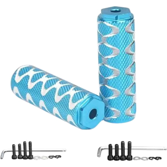 Tesyar Aluminum Alloy Foot Bicycle Pegs, Blue