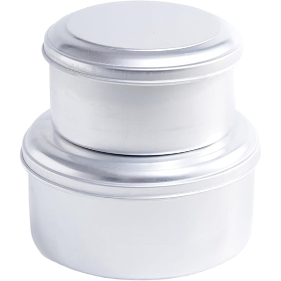 Tesyar Aluminum Flan Mold with Lids 2 Pack, 2L & 1.2L Round Quesillo Cheesecake Pudding Baking Tins