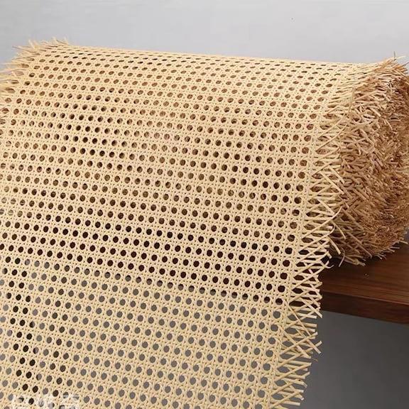 Tesyar Rattan Cane Webbing Roll, Plastic Woven Mesh for DIY Furniture Repair & Home Craft Decor (Primary)