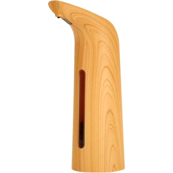 Tesyar Touchless Automatic Soap Dispenser, 14oz/400ml Infrared Sensor IPX6 Waterproof Soap Pump for Kitchen Bathroom Hotel (Wood 1)