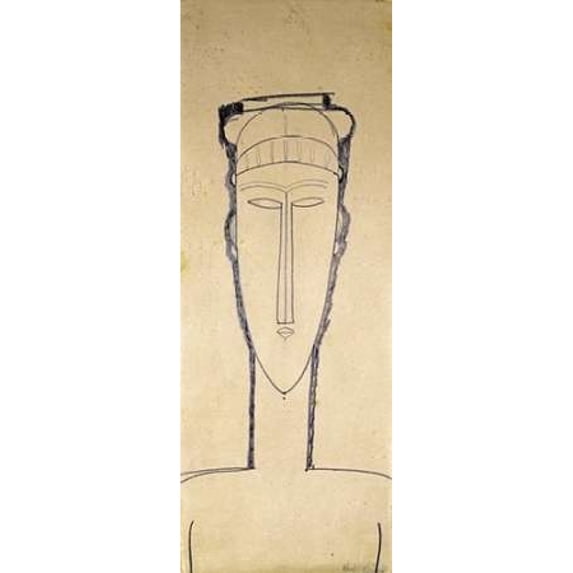 Tete De Cariatide Poster Print by Amedeo Modigliani