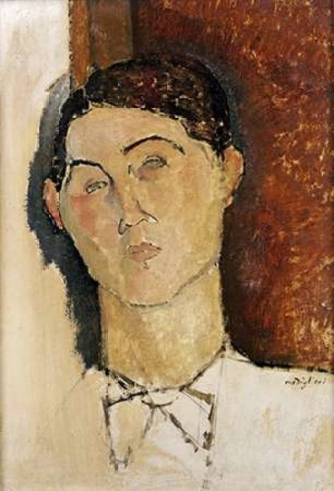 Tete De Jeune Homme Canvas Art - Amedeo Modigliani (20 x 28)