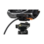 Tether Tools LeverLock Plate and TetherPro Optima 10G 31 USB-C Straight to USB-C Right Angle Cable, Black