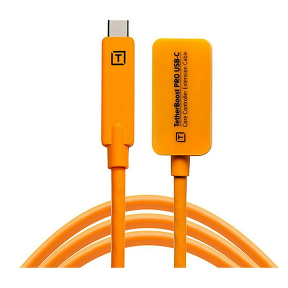 Tether Tools 16' TetherBoost Pro USB-C Core Controller Extension Cable, Orange