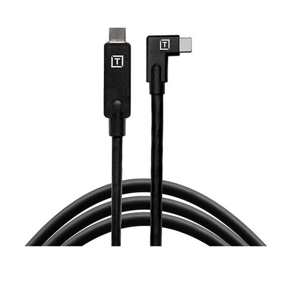 Tether Tools TetherPro 15' USB-C to USB-C Right Angle Cable, Black