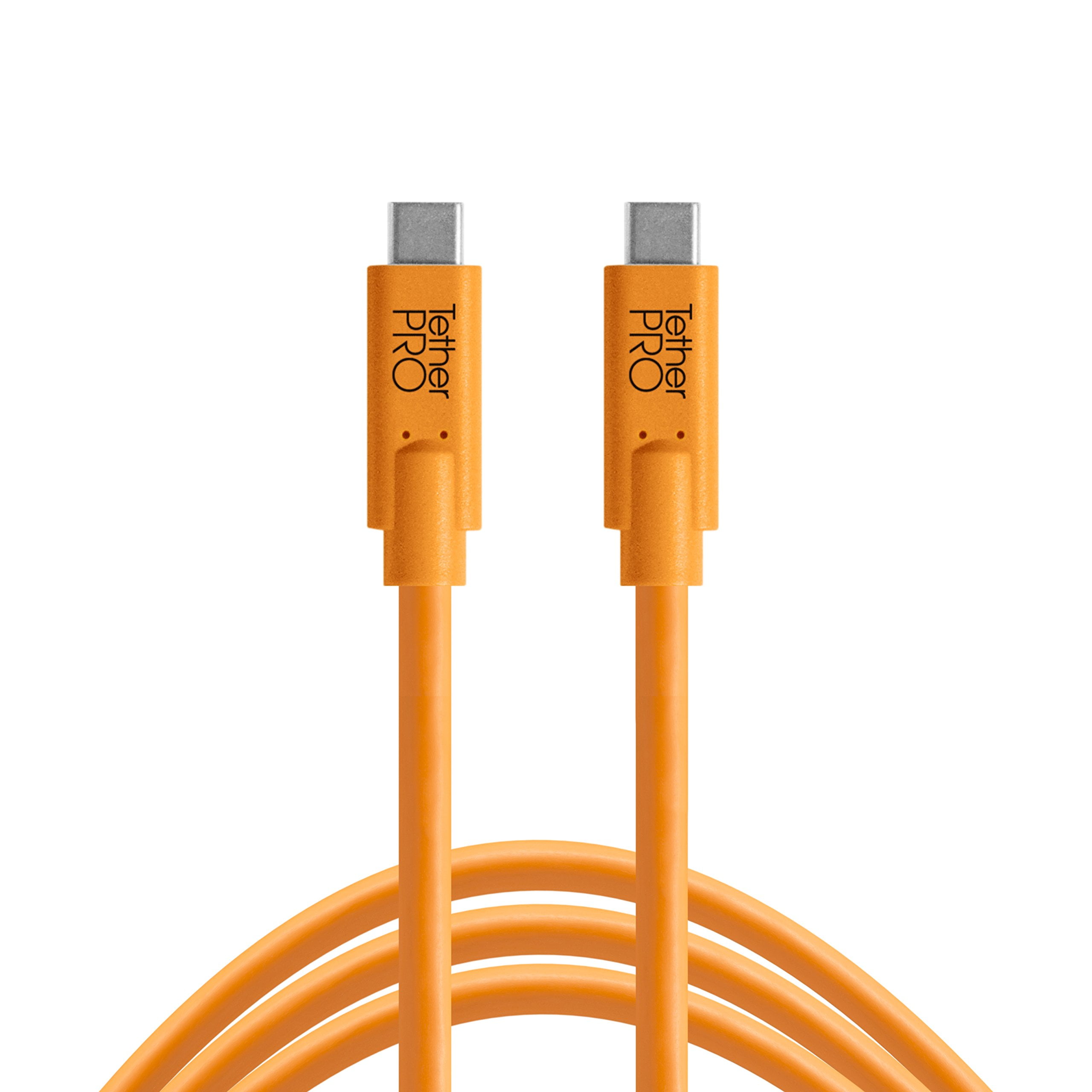 Tether Tools TetherPro USB-C to USB-C Cable, 10', Orange