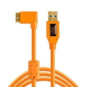 Tether Tools USB 3.0 Type-A Male to to Micro-USB Right-Angle Male Cable 15, Orange