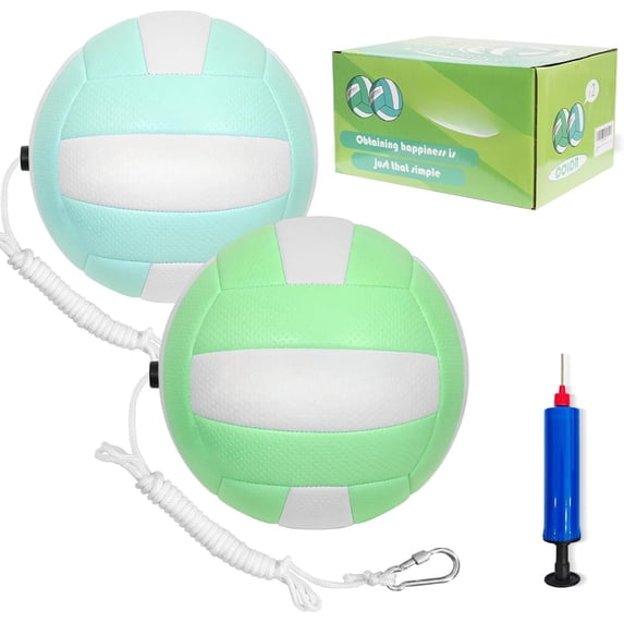 Tetherball, 2 count Tether Balls and Rope Set,Replacement Tetherball with Ball Pump for Adults Backyard Outdoors