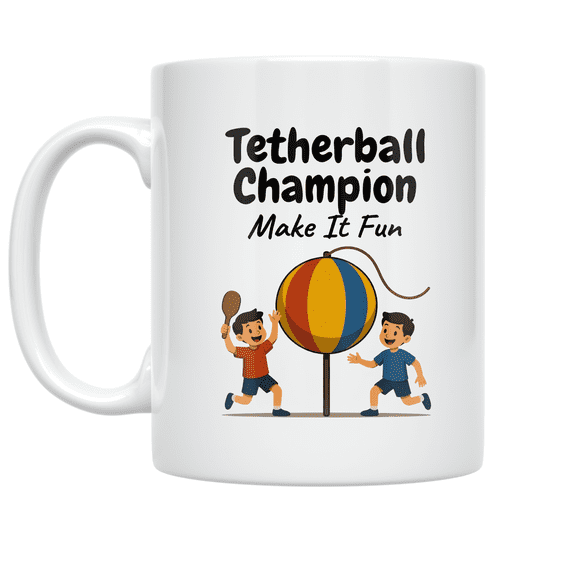 Tetherball Champion Make It Fun - Sports Lover - 11 oz Ceramic Coffee Mug