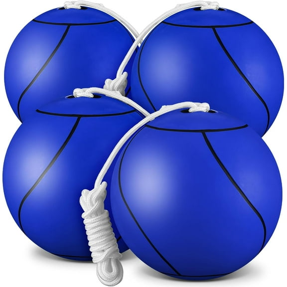 Tetherball Soft Tether Balls and Rope Set Game Replacement Tetherball Set Rubber Tether Ball Equipment for Kids Adults Indoor Outdoor Playground Yard Backyard Play