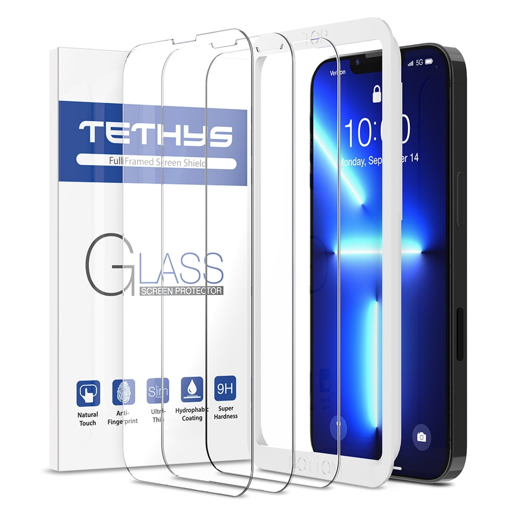 Tethys 3 Pack Glass Screen Protector, Compatible with iPhone 13 Pro Max