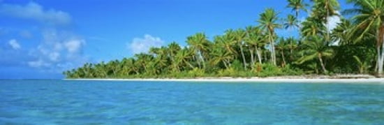 Tetiaroa Atoll French Polynesia Tahiti Canvas Art - Panoramic Images (36 x 12)