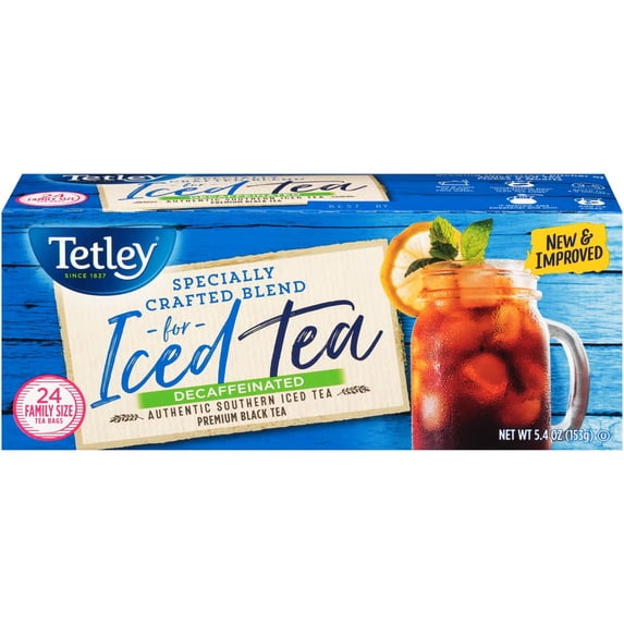 Black Tea, Decaffeinated Iced Tea Blend, Family Size, 24 Count (Pack of 6) - Packaging May Vary