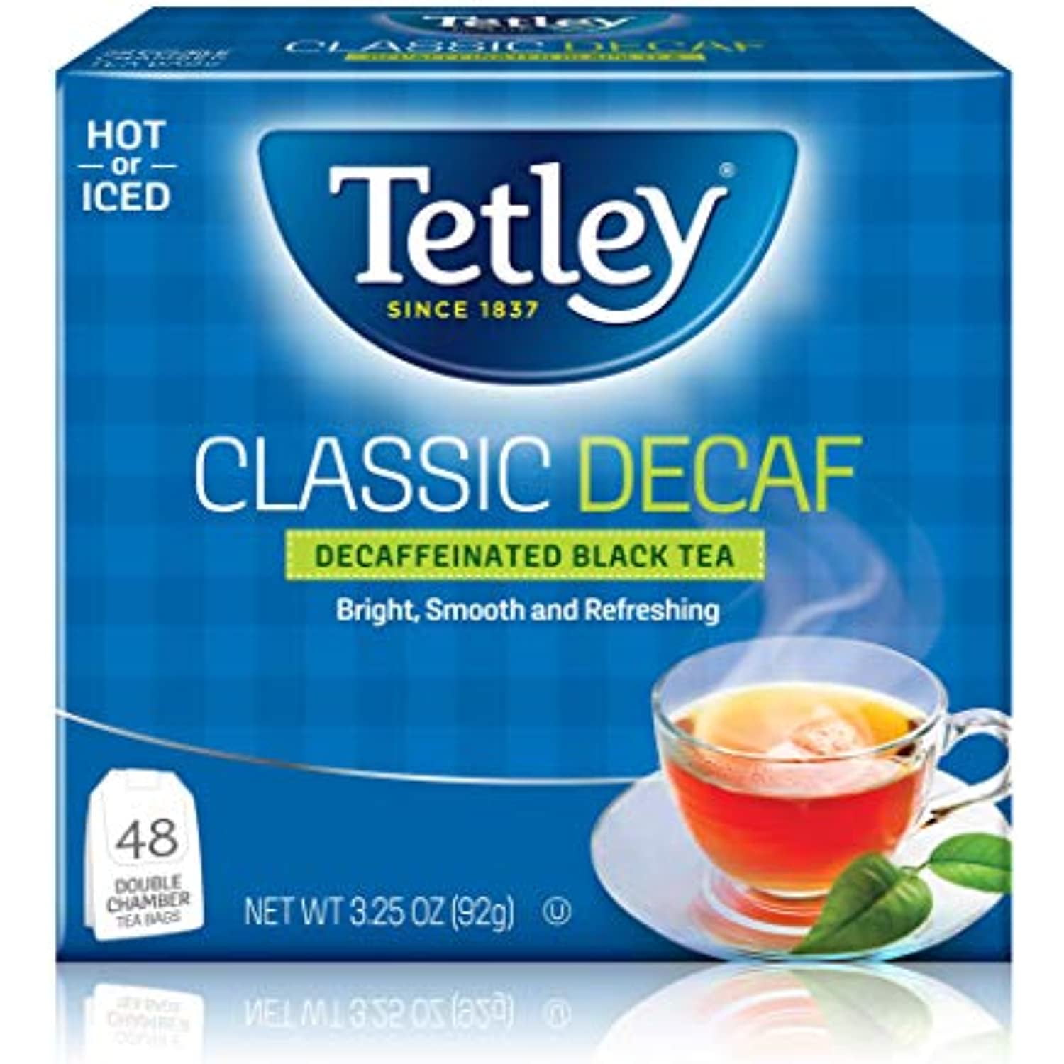 Tetley Classic Blend Decaf Premium Black Tea, Decaffinated Tea, 48 Tea