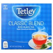 Tetley Classic Blend Rich Black Tea, 100 Count Tea Bags
