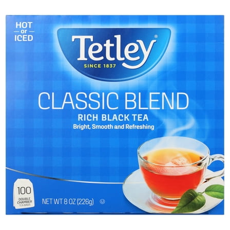 Tetley Classic Blend Rich Black Tea Bags, 100 Count