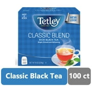 Tetley Classic Blend Rich Black Tea, 100 Count Tea Bags