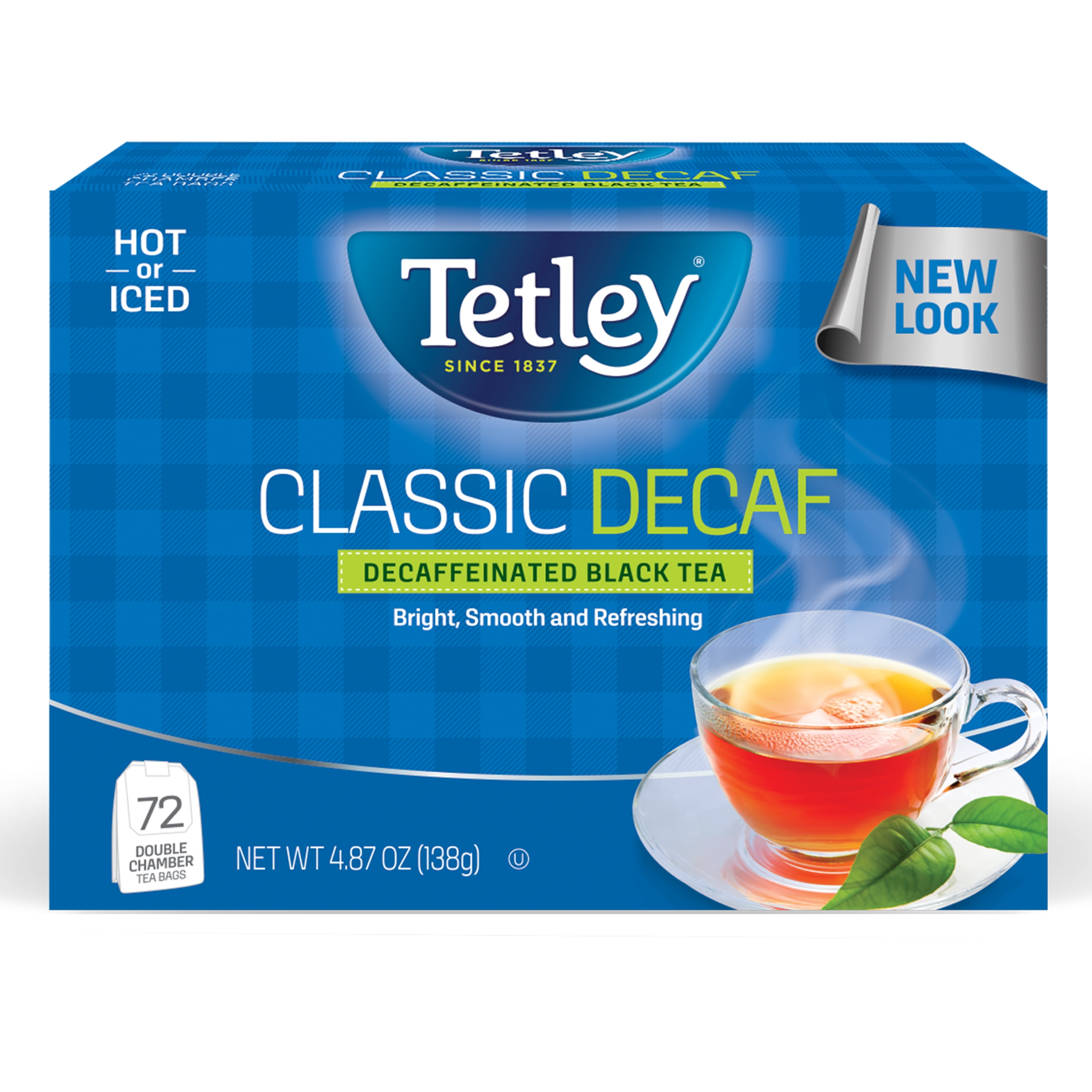 Tetley Classic Decaffeinated Blend Black Tea Bags, 72 Ct.
