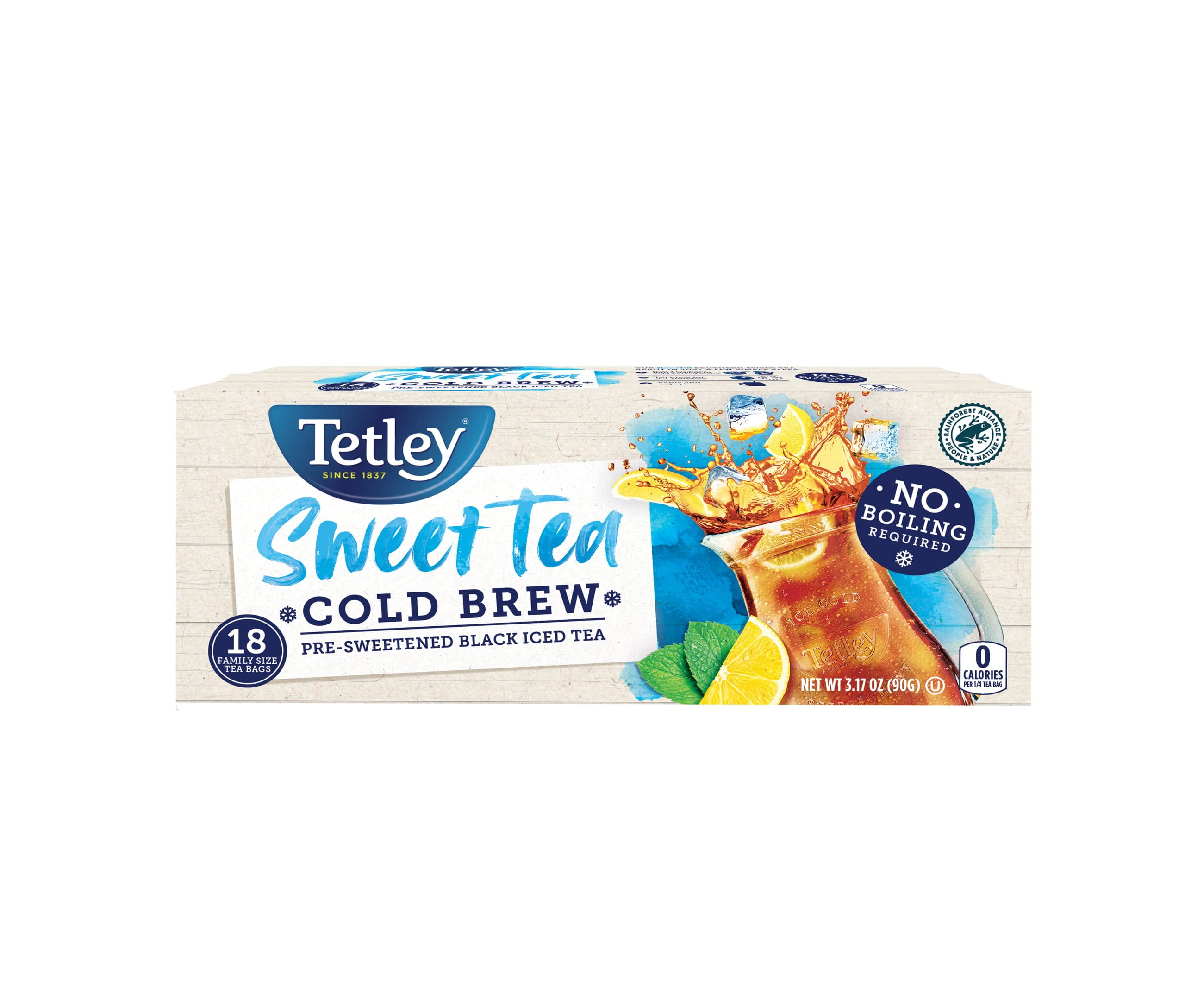 Tetley Cold Brew Sweet Iced Tea, 18 Teabags (Pack Of 6) - Walmart.com