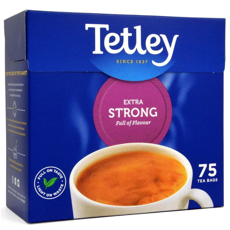 テトリーエキストラストロング Tetley Extra Strong 75 4箱 Tetley - Extra Strong Tea 75 Bags - 237g - Walmart.com