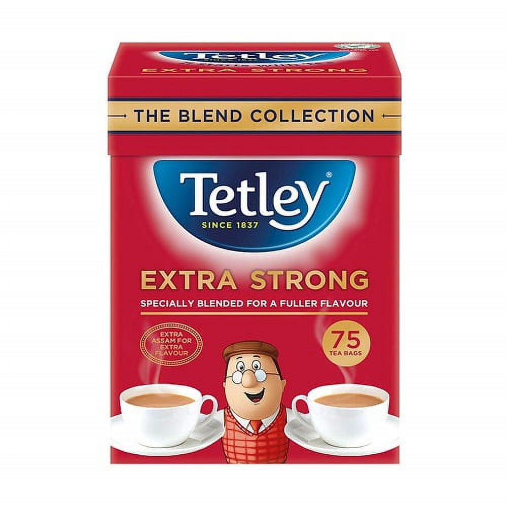 Tetley Extra Strong Tea Bags 75 per pack (Pack of 6)