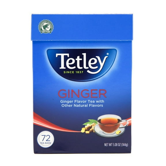 Tetley Ginger Tea Bags 72 Tea Bags 5.08oz (Pack of 3)