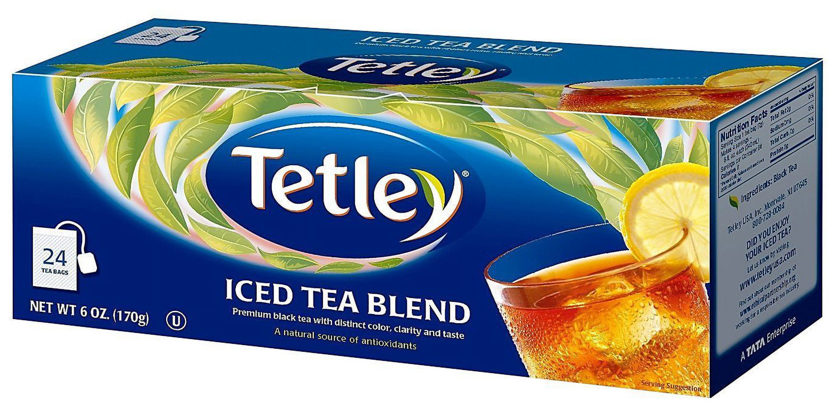 Tetley Iced Tea Blend Tea Bags, 24 Count, 6 Oz