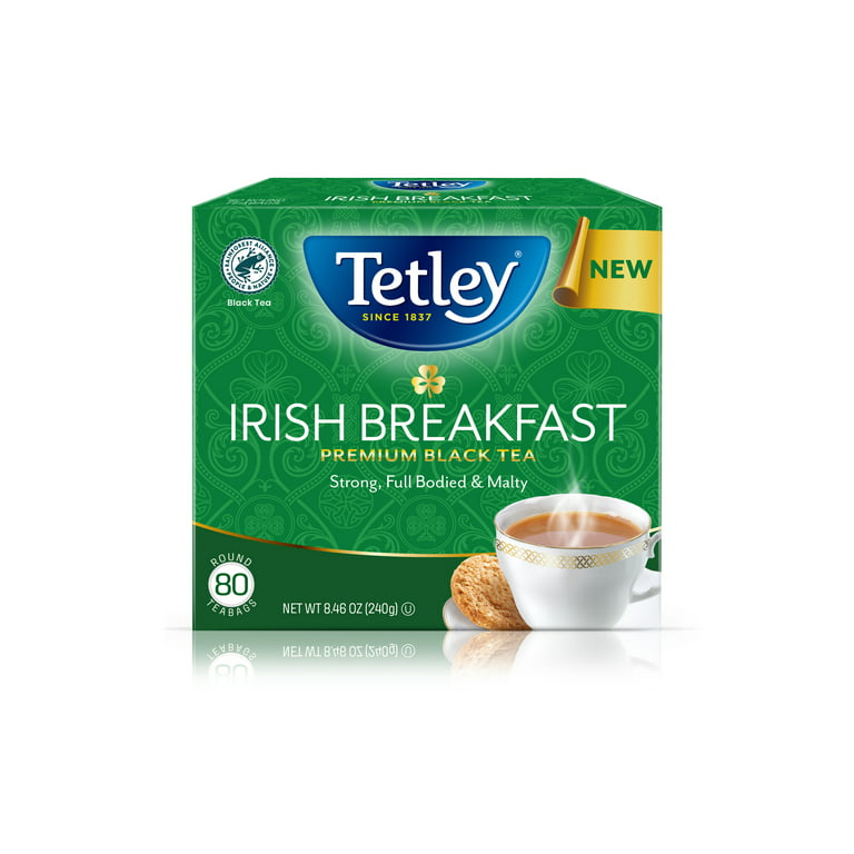 Tetley Irish Breakfast Premium Black Tea Bags, 80 Ct 