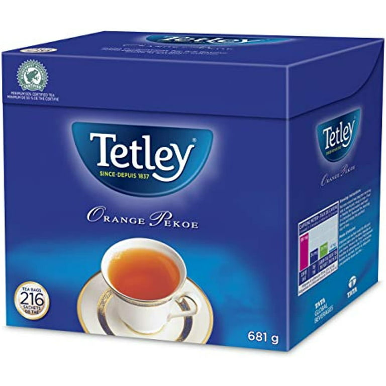 Tetley Tea, Orange Pekoe, 216-Count Tea Bags 
