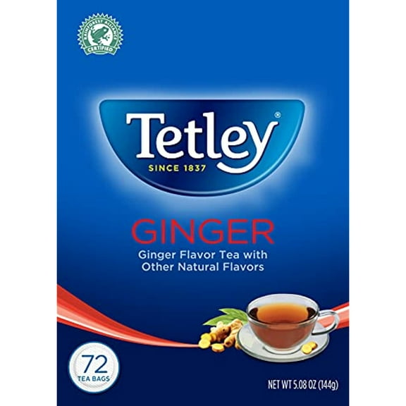Tetley Usa Tea, Ginger, 72-Count Tea Bags (Pack Of 3), Brown (30543)