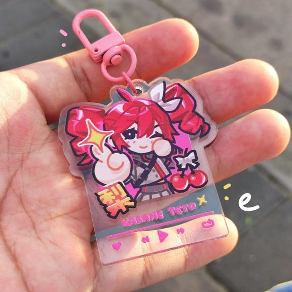 Teto Kasane keychain - Virtual Singer Series, spotify keychain