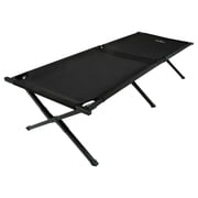 Teton Adventurer Cot   Lightweight Folding Camping Cot with Steel Frame, Easy Setup & Carry Bag, Black