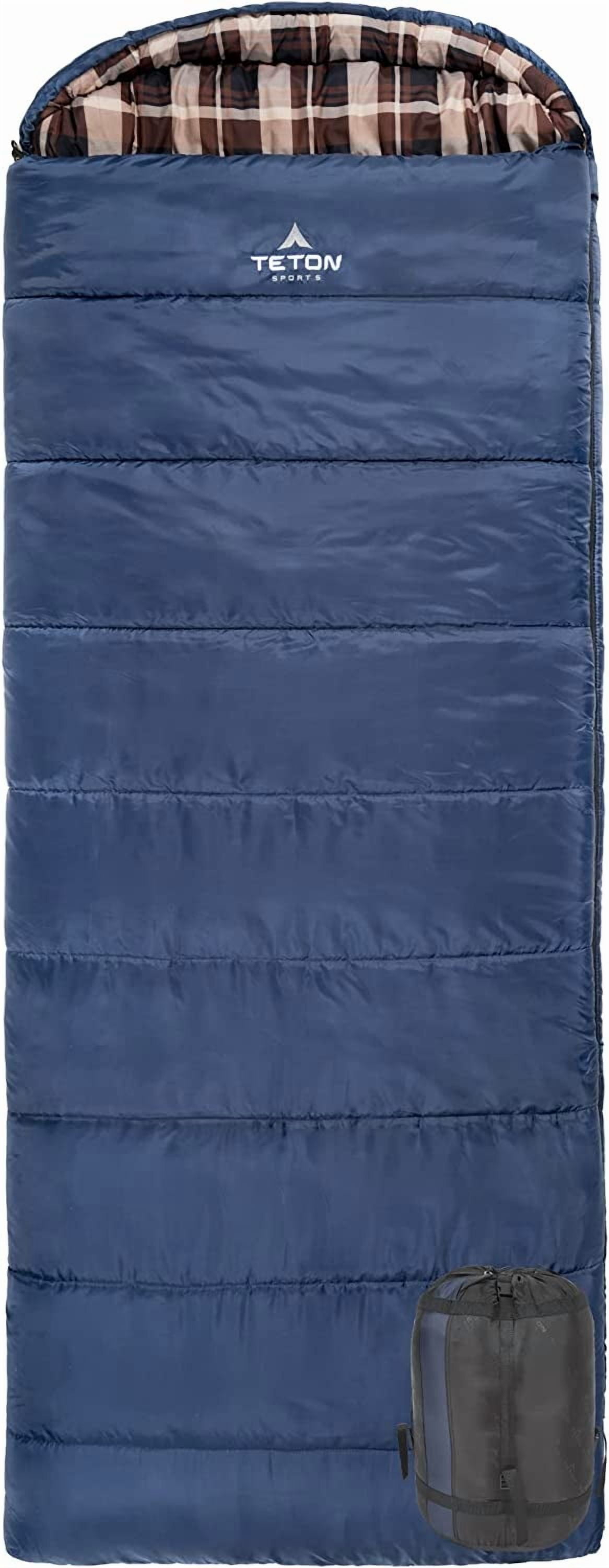 Teton Celsius XL, 25F, 20F, 0F Degree Sleeping Bags, All Weather Warm Bag for Adults and Kids, Camping Season, Compression Sack Included