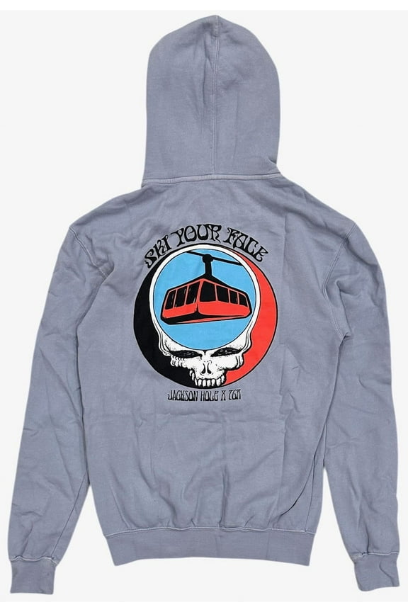 Men's X Grateful Dead Jackson Hole Hoodie Sweatshirt (Small, Grey)