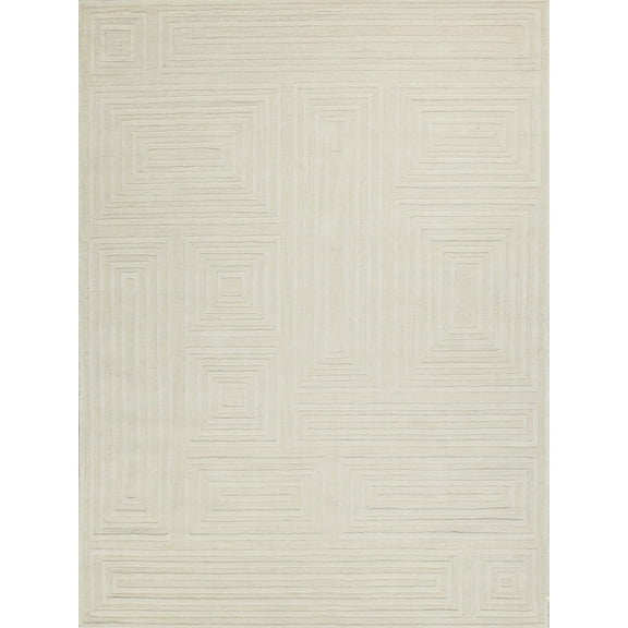 Teton Hand-Tufted New Zealand Wool Beige/Ivory 12'x15' Area Rug