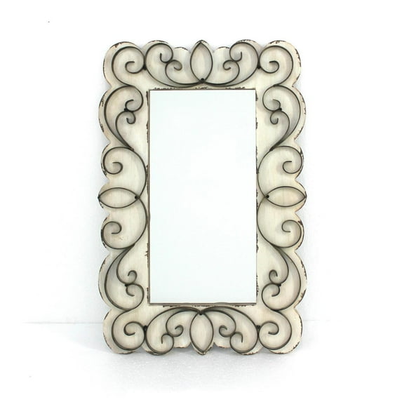 Wood & Metal Wall Mirror