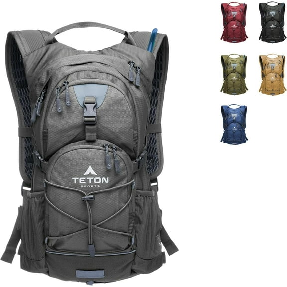 Teton Oasis Hydration Backpack, Hydration Pack for Hiking, Running, Cycling, Biking. Lightweight Vest for Men and Women. Sewn-in Rain Cover, Water Bladder Included, 18L and 22L