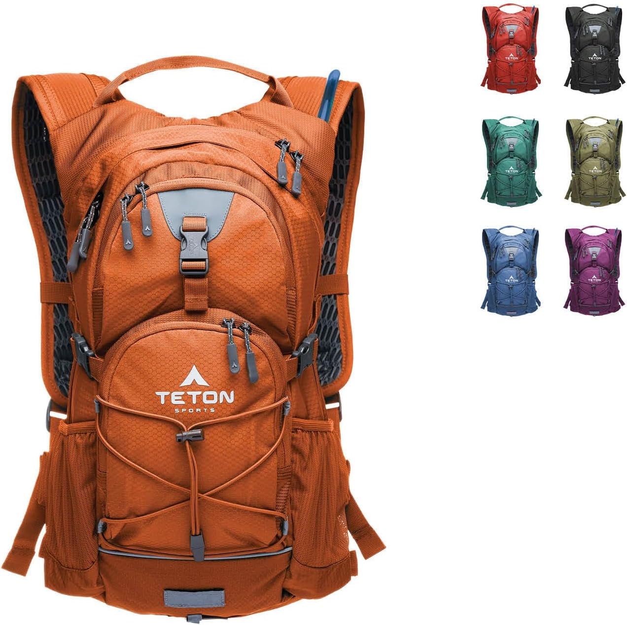 Teton Oasis Hydration Backpack  Lightweight Water Pack with Bladder for Hiking, Running, Cycling, Biking  18L/22L Sizes  Sewn-in Rain Cover  Fits Men and Women