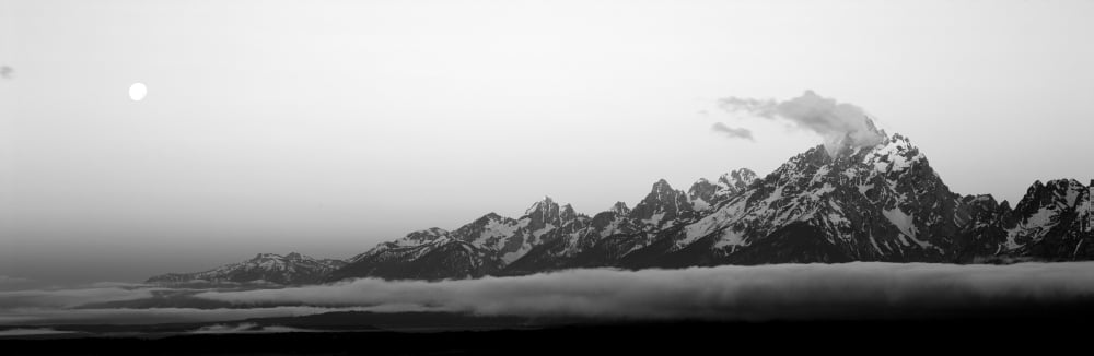 Teton Range Grand Teton National Park WY USA Canvas Art - Panoramic Images (6 x 18)