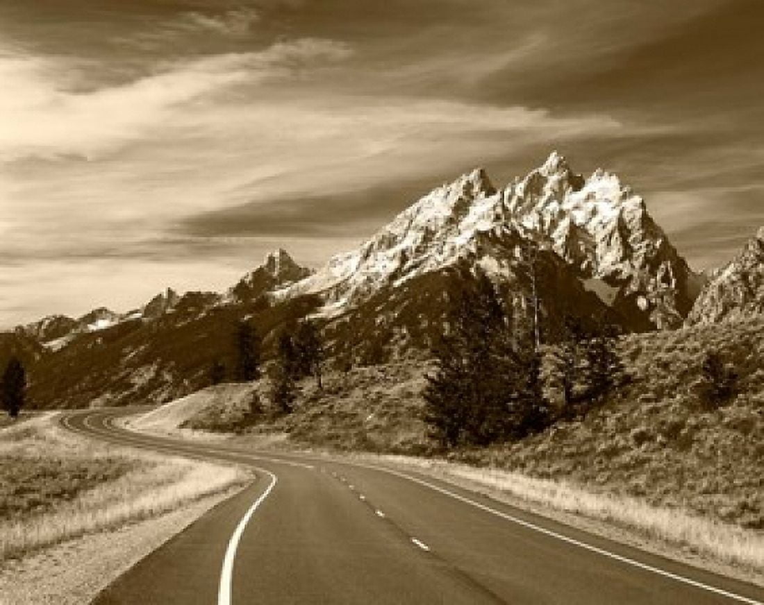 Teton Range Grand Teton National Park Wyoming Canvas Art - Adam Jones DanitaDelimont (34 x 27)