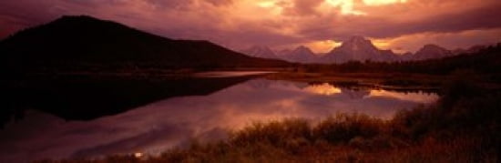 Teton Range Mountains Grand Teton National Park Wyoming USA Canvas Art - Panoramic Images (36 x 12)