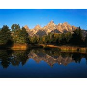 Teton Range and Snake River Grand Teton National Park Wyoming Canvas Art - Adam Jones DanitaDelimont 34 x 27